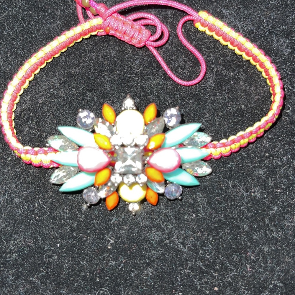 Colorful Rhinestone adjustable strap bracelet - Picture 4 of 4